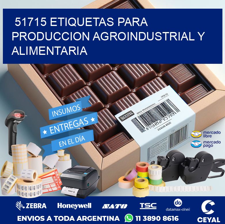 51715 ETIQUETAS PARA PRODUCCION AGROINDUSTRIAL Y ALIMENTARIA
