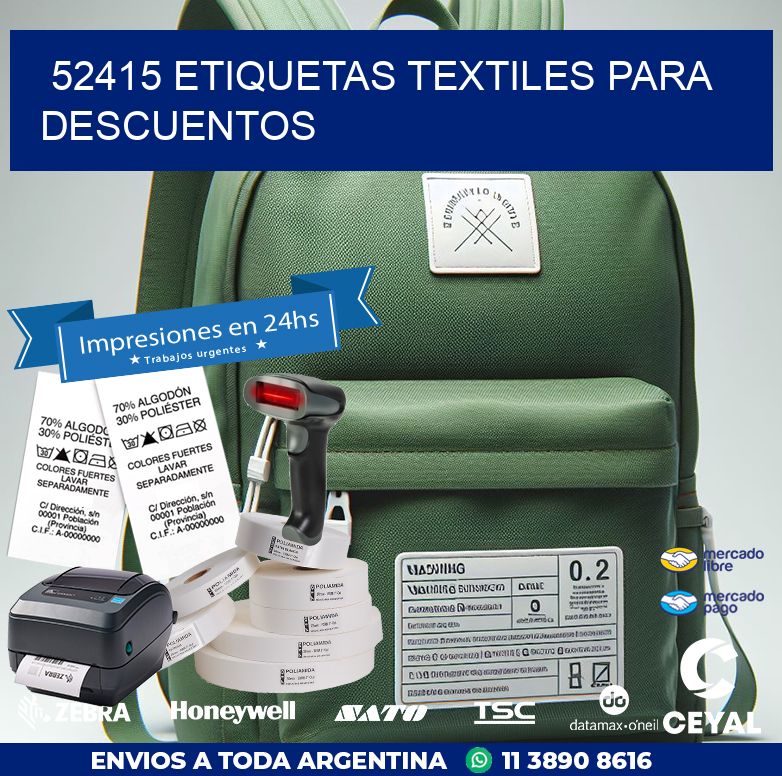 52415 ETIQUETAS TEXTILES PARA DESCUENTOS