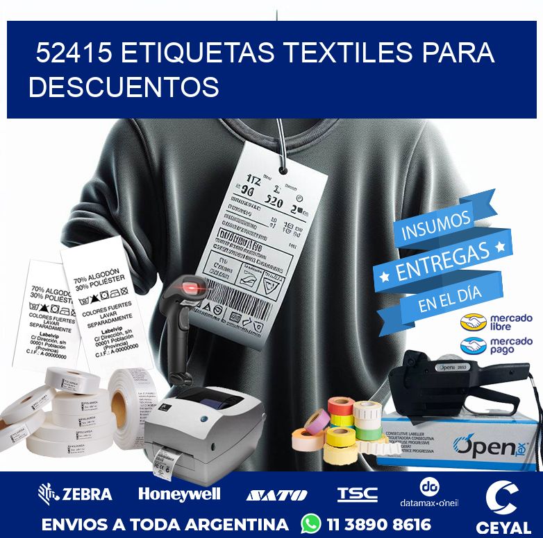 52415 ETIQUETAS TEXTILES PARA DESCUENTOS