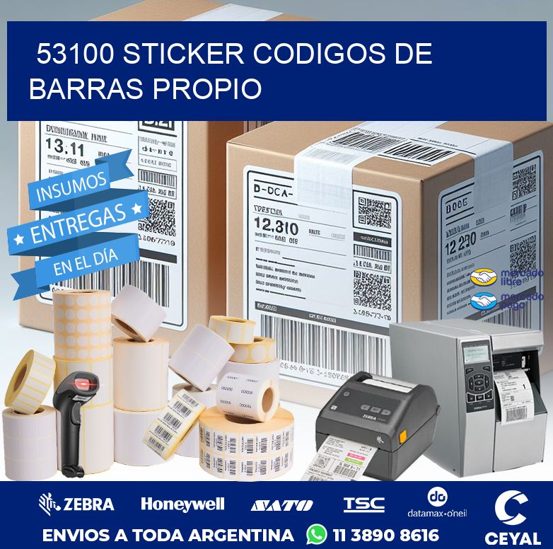53100 STICKER CODIGOS DE BARRAS PROPIO