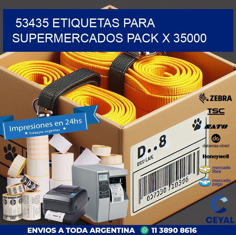 53435 ETIQUETAS PARA SUPERMERCADOS PACK X 35000