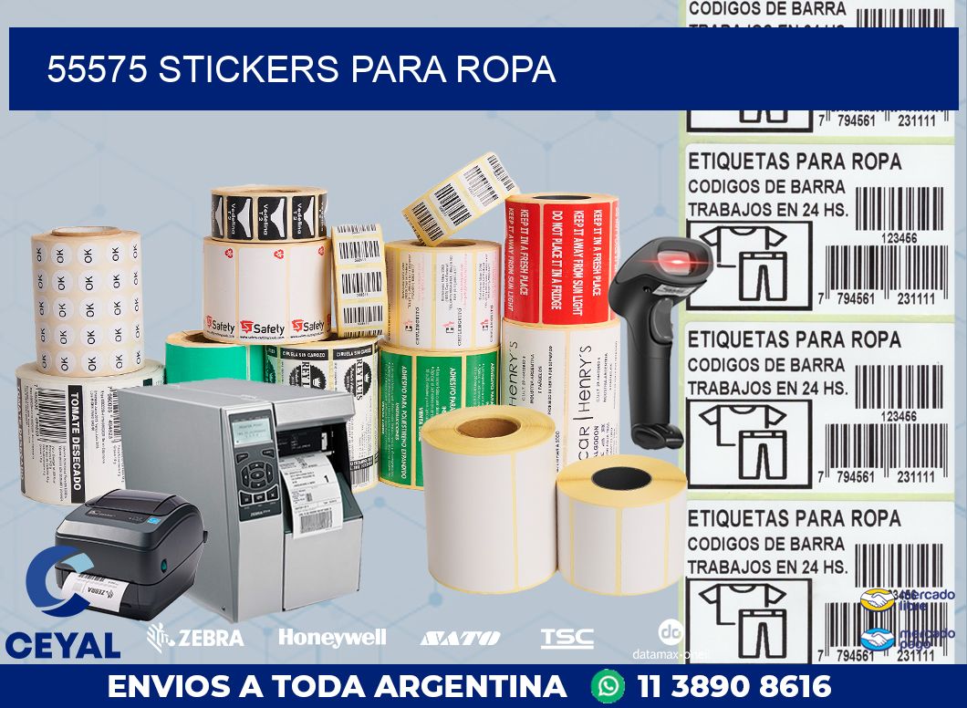 55575 STICKERS PARA ROPA