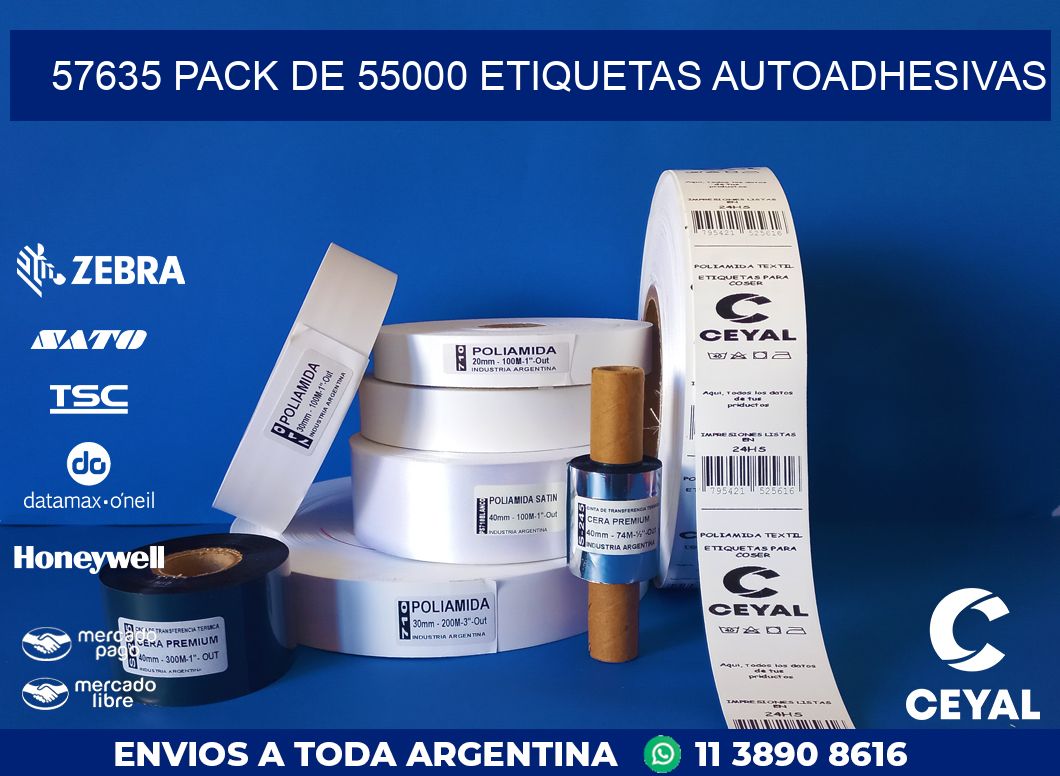 57635 PACK DE 55000 ETIQUETAS AUTOADHESIVAS