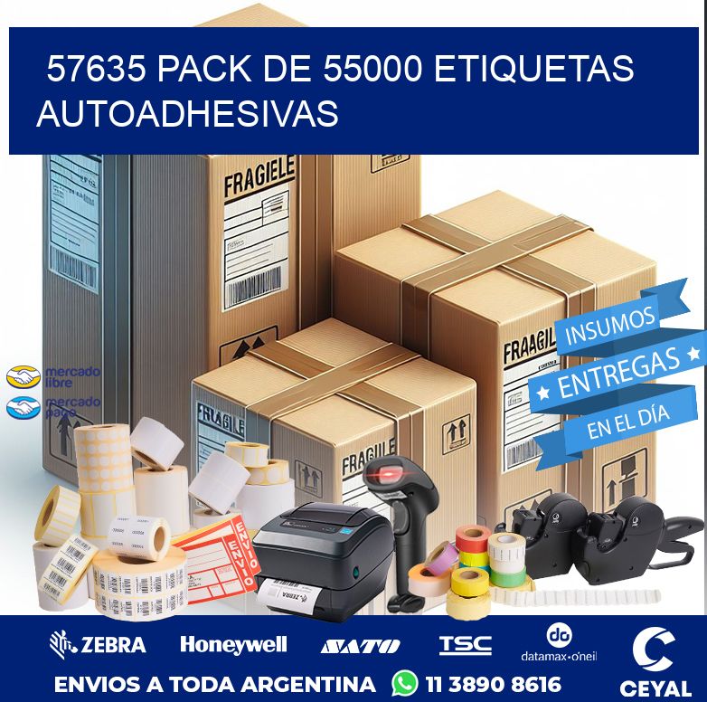 57635 PACK DE 55000 ETIQUETAS AUTOADHESIVAS