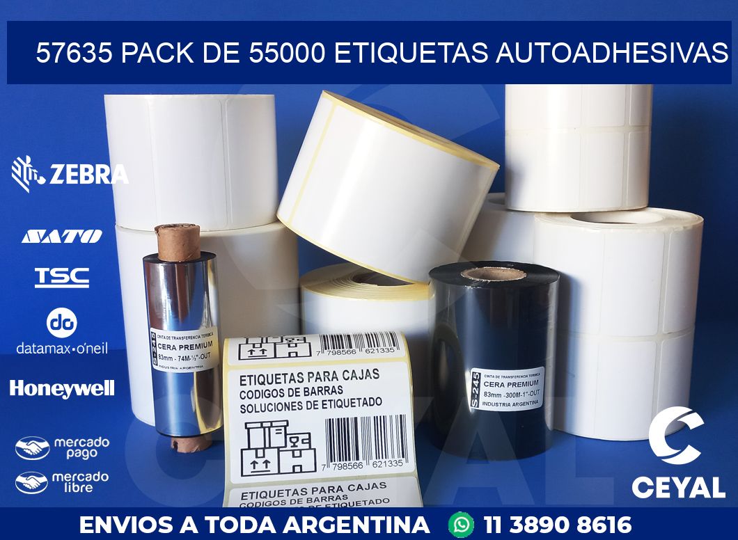 57635 PACK DE 55000 ETIQUETAS AUTOADHESIVAS