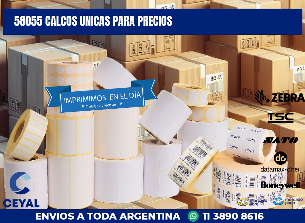 58055 CALCOS UNICAS PARA PRECIOS