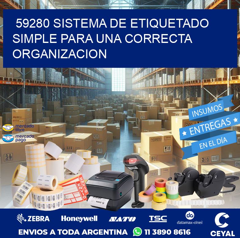 59280 SISTEMA DE ETIQUETADO SIMPLE PARA UNA CORRECTA ORGANIZACION