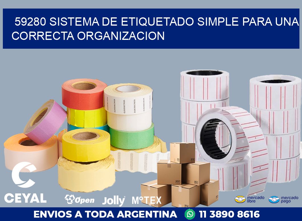 59280 SISTEMA DE ETIQUETADO SIMPLE PARA UNA CORRECTA ORGANIZACION