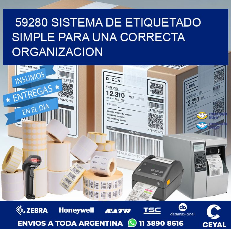 59280 SISTEMA DE ETIQUETADO SIMPLE PARA UNA CORRECTA ORGANIZACION