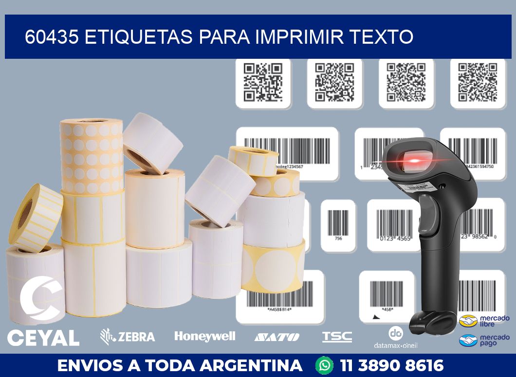 60435 ETIQUETAS PARA IMPRIMIR TEXTO