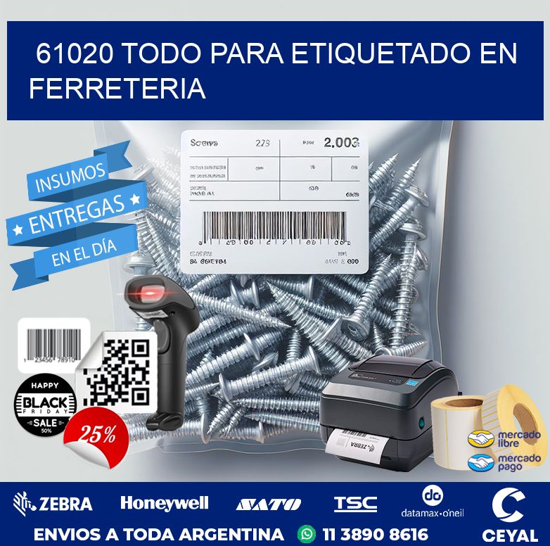 61020 TODO PARA ETIQUETADO EN FERRETERIA