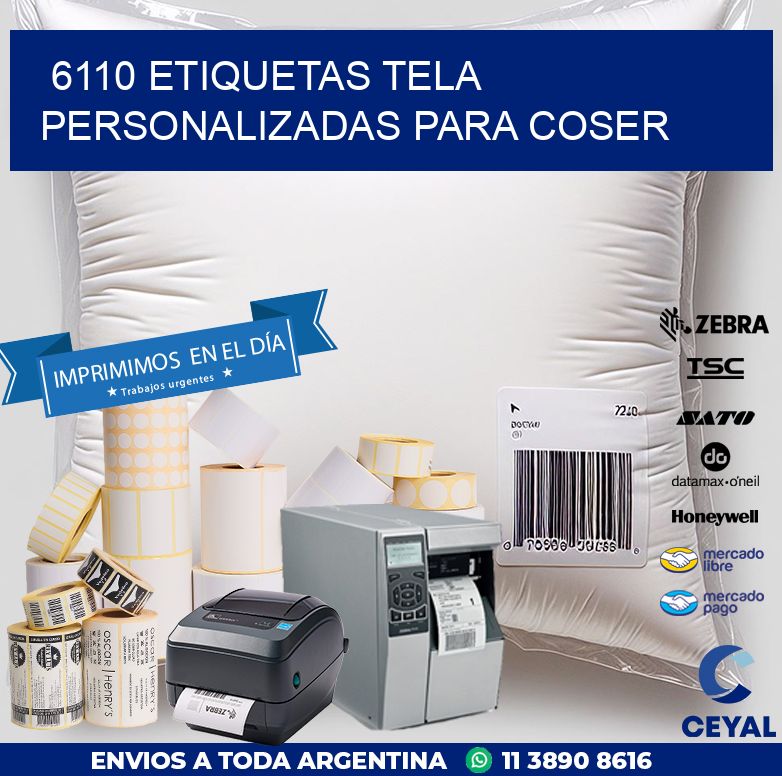 6110 ETIQUETAS TELA PERSONALIZADAS PARA COSER