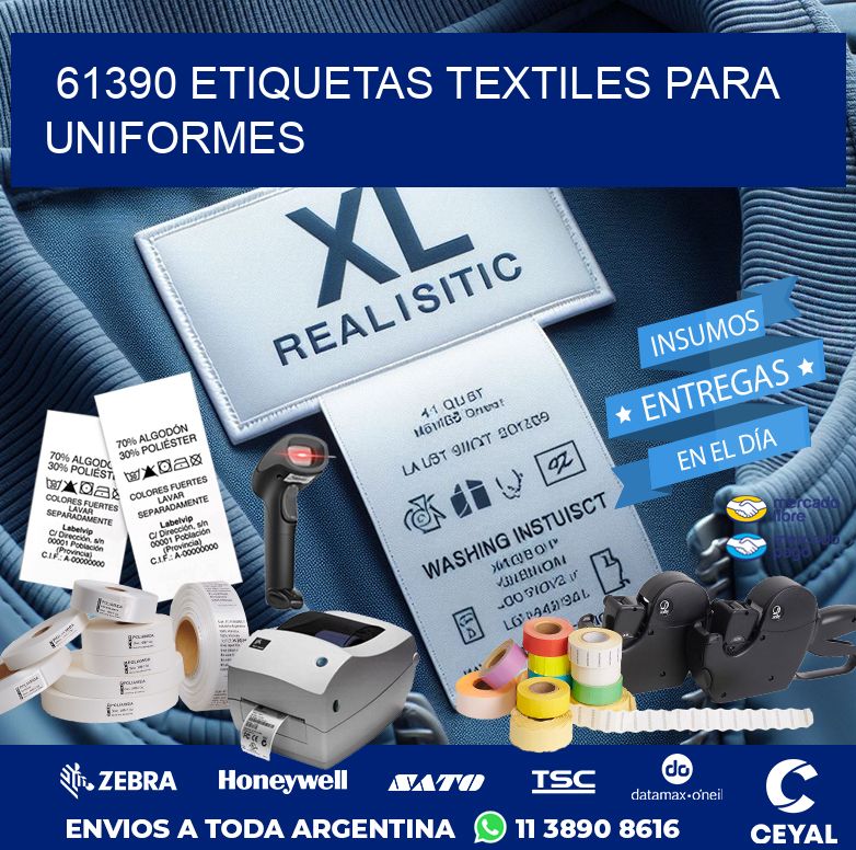 61390 ETIQUETAS TEXTILES PARA UNIFORMES