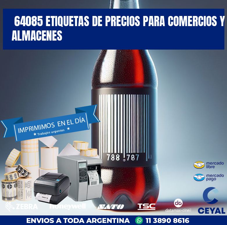 64085 ETIQUETAS DE PRECIOS PARA COMERCIOS Y ALMACENES