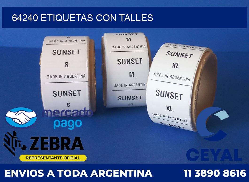 64240 ETIQUETAS CON TALLES