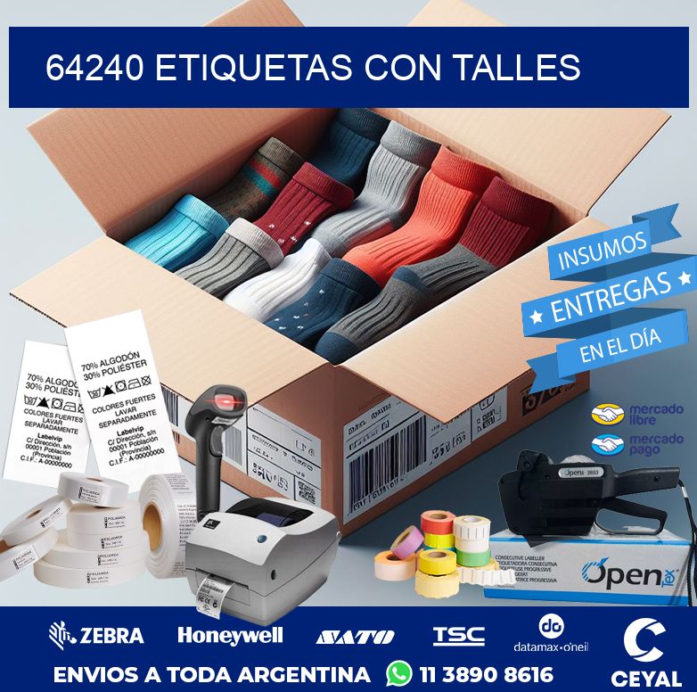 64240 ETIQUETAS CON TALLES