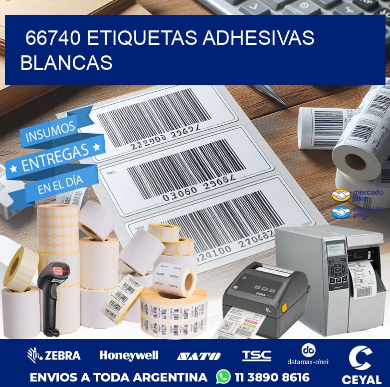 66740 ETIQUETAS ADHESIVAS BLANCAS