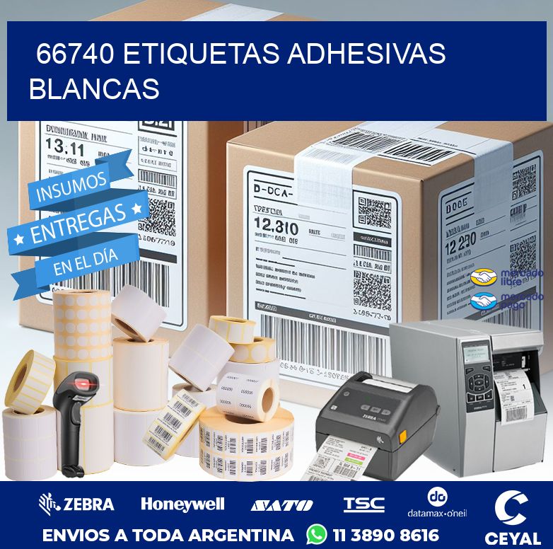 66740 ETIQUETAS ADHESIVAS BLANCAS