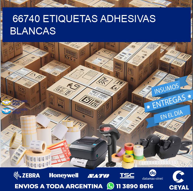 66740 ETIQUETAS ADHESIVAS BLANCAS