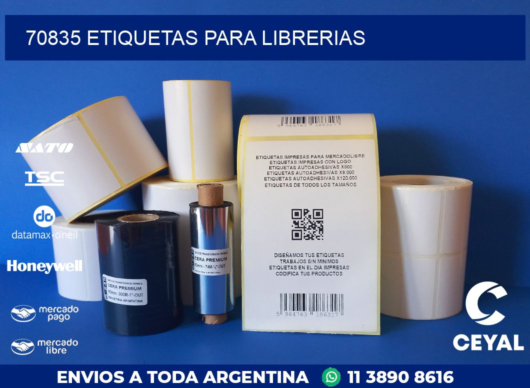 70835 ETIQUETAS PARA LIBRERIAS