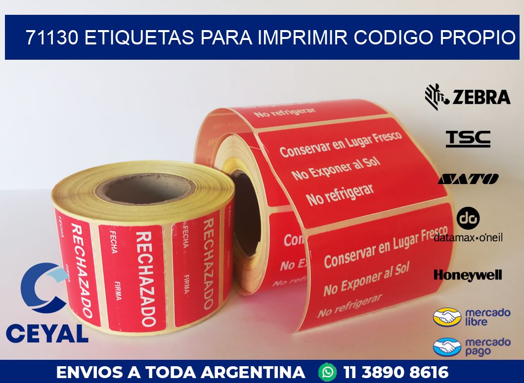 71130 ETIQUETAS PARA IMPRIMIR CODIGO PROPIO