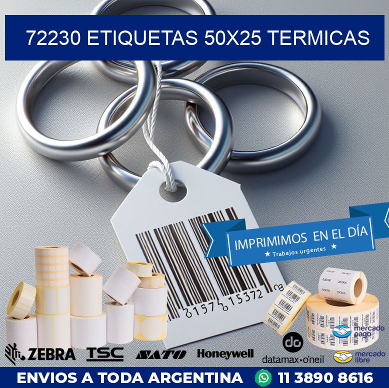 72230 ETIQUETAS 50X25 TERMICAS
