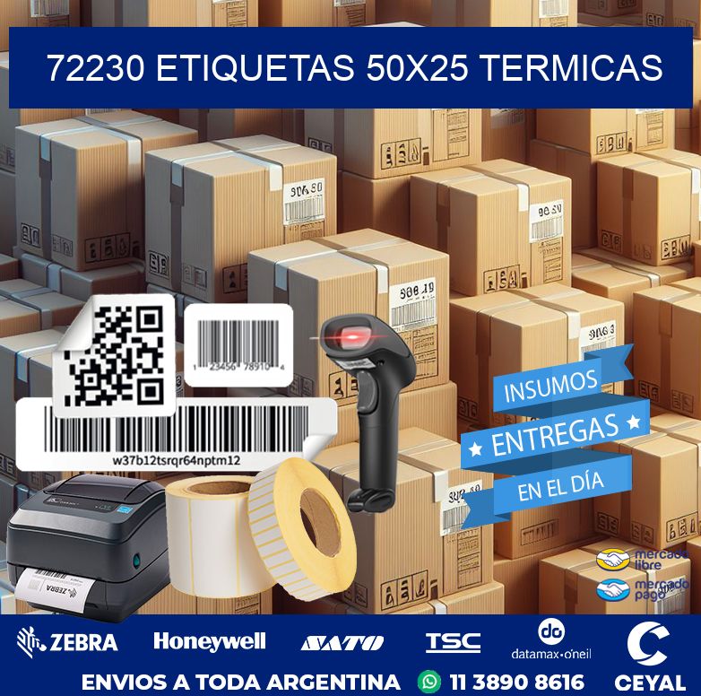 72230 ETIQUETAS 50X25 TERMICAS