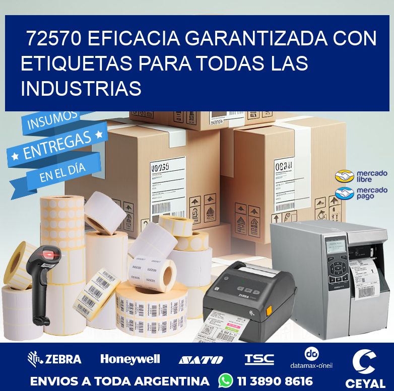 72570 EFICACIA GARANTIZADA CON ETIQUETAS PARA TODAS LAS INDUSTRIAS