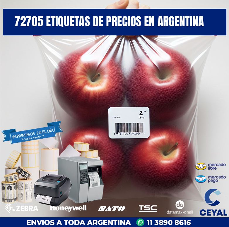 72705 ETIQUETAS DE PRECIOS EN ARGENTINA
