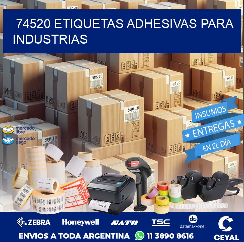 74520 ETIQUETAS ADHESIVAS PARA INDUSTRIAS