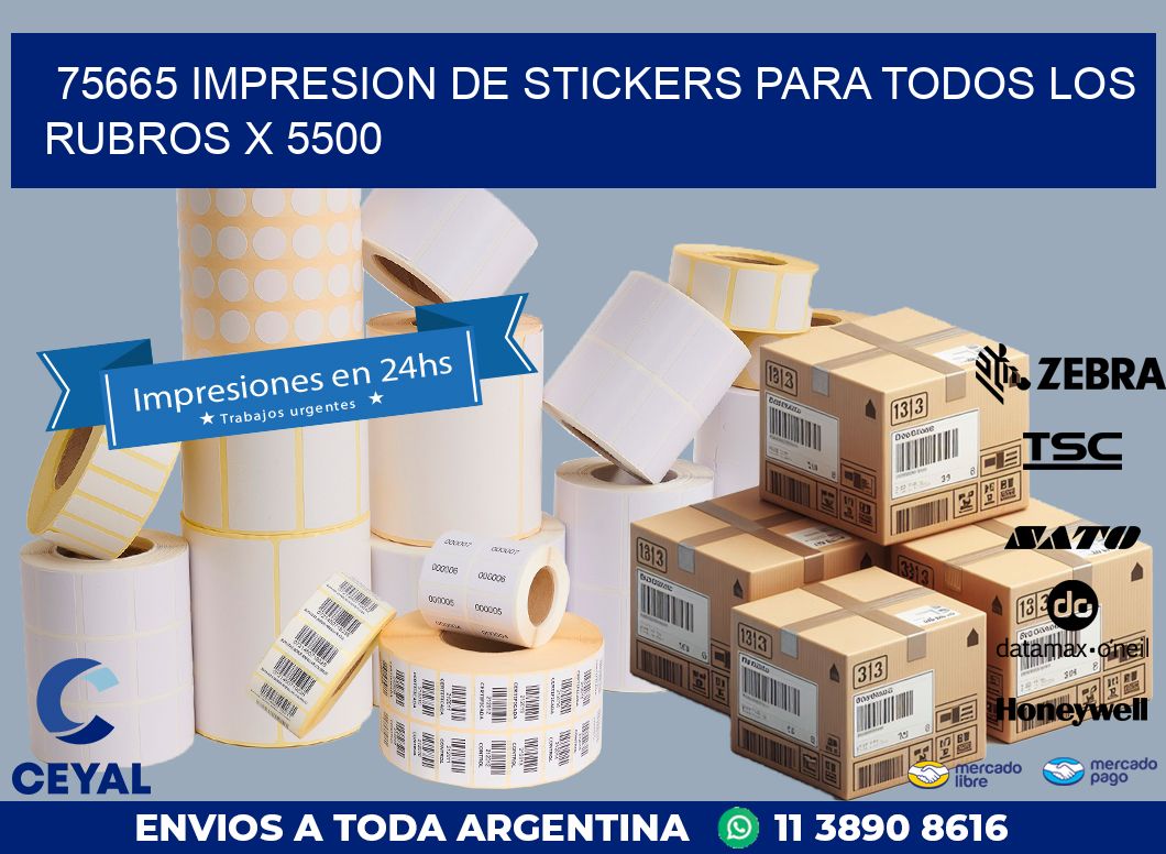 75665 IMPRESION DE STICKERS PARA TODOS LOS RUBROS X 5500