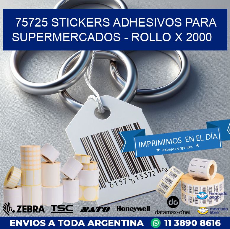 75725 STICKERS ADHESIVOS PARA SUPERMERCADOS - ROLLO X 2000