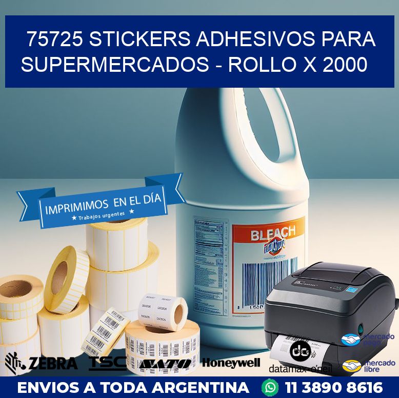 75725 STICKERS ADHESIVOS PARA SUPERMERCADOS - ROLLO X 2000