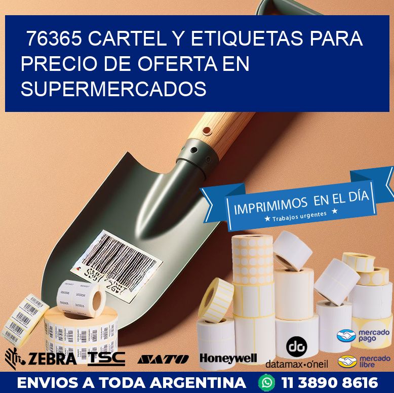 76365 CARTEL Y ETIQUETAS PARA PRECIO DE OFERTA EN SUPERMERCADOS