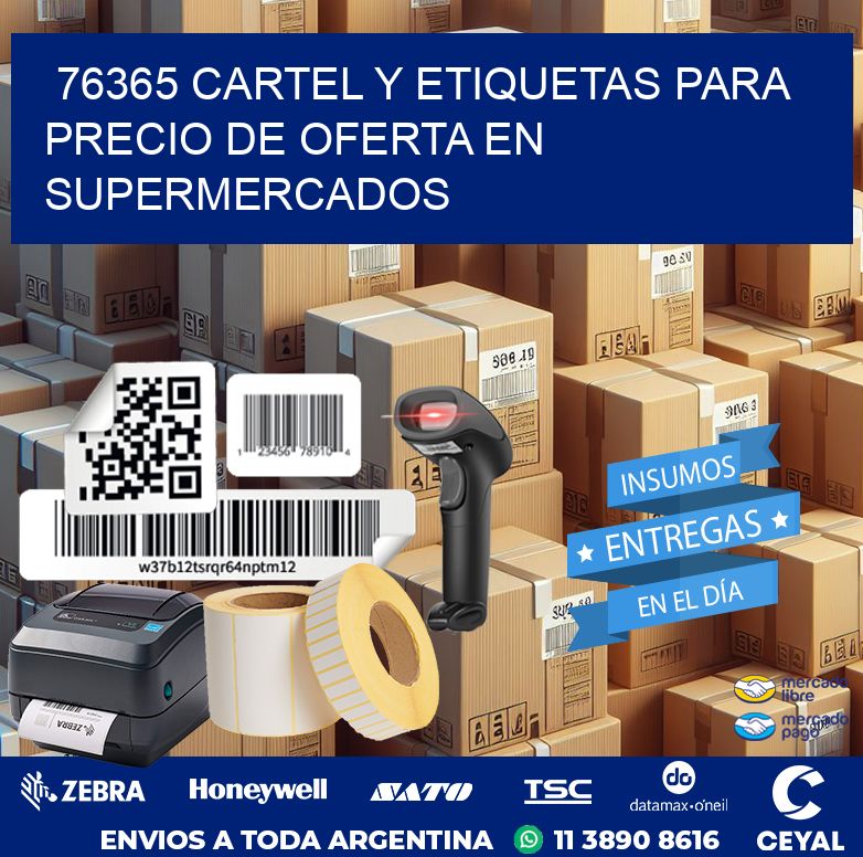 76365 CARTEL Y ETIQUETAS PARA PRECIO DE OFERTA EN SUPERMERCADOS