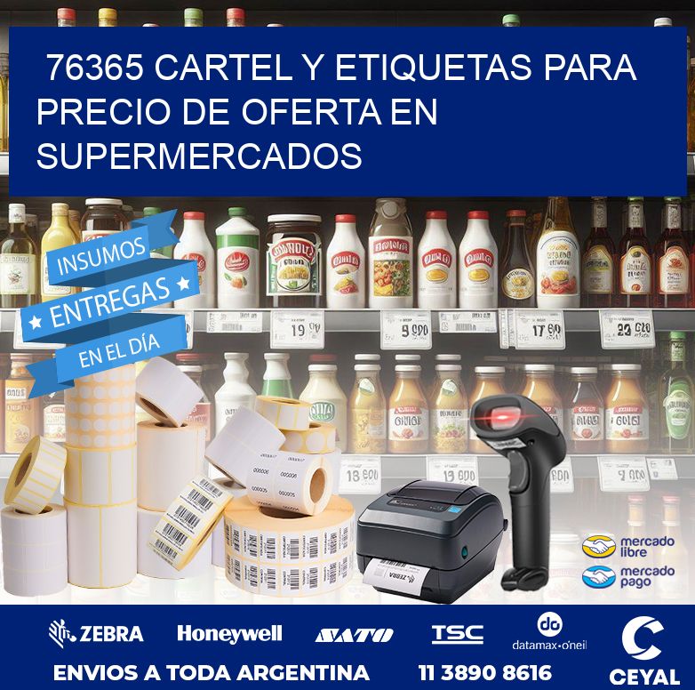 76365 CARTEL Y ETIQUETAS PARA PRECIO DE OFERTA EN SUPERMERCADOS