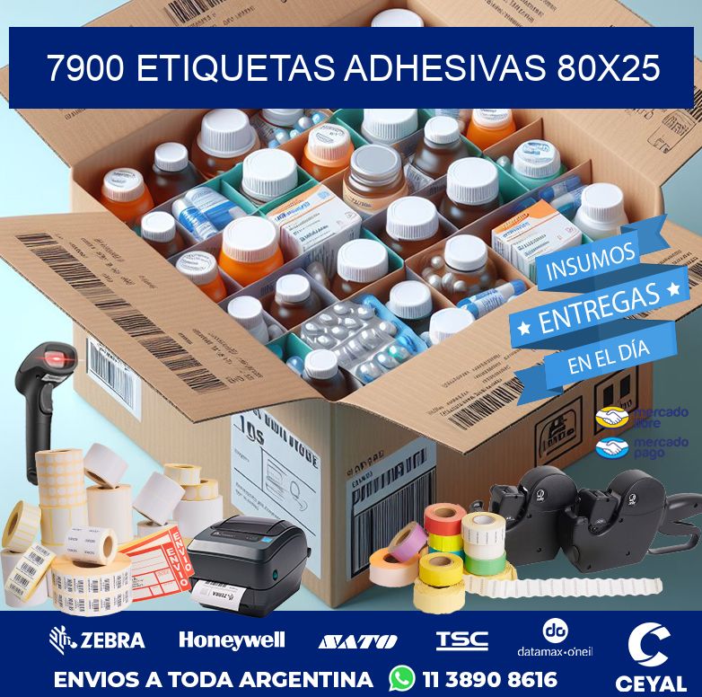 7900 ETIQUETAS ADHESIVAS 80X25