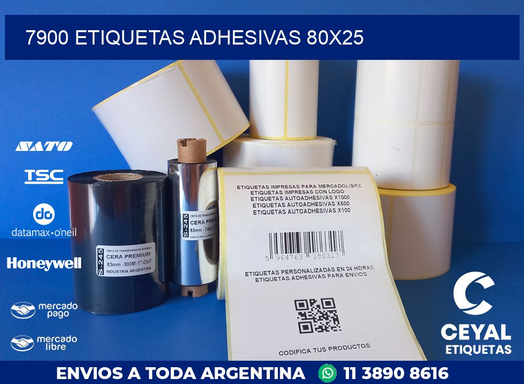 7900 ETIQUETAS ADHESIVAS 80X25