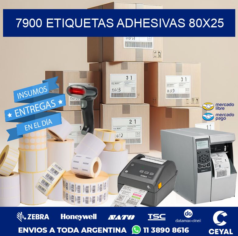 7900 ETIQUETAS ADHESIVAS 80X25