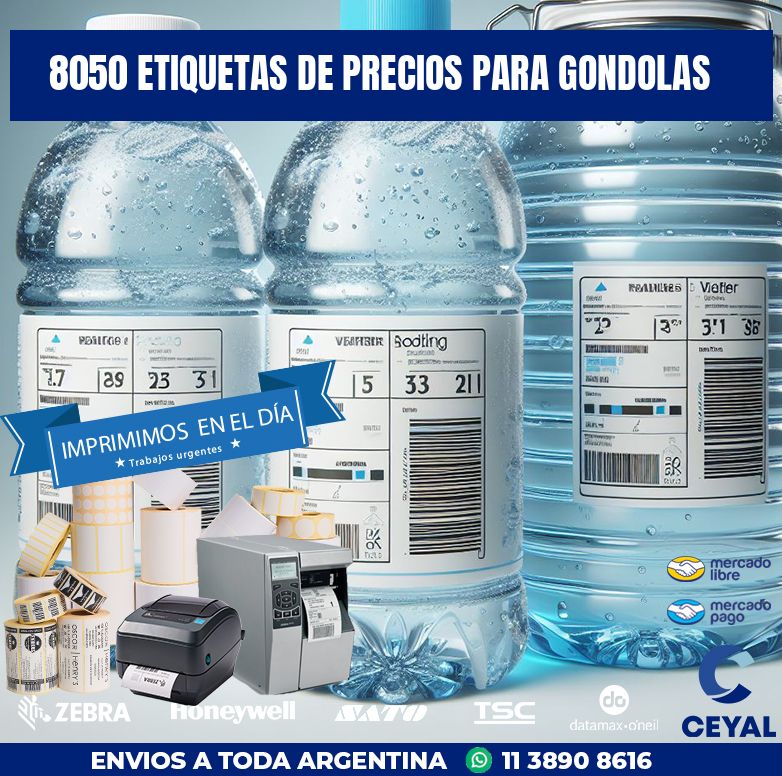 8050 ETIQUETAS DE PRECIOS PARA GONDOLAS