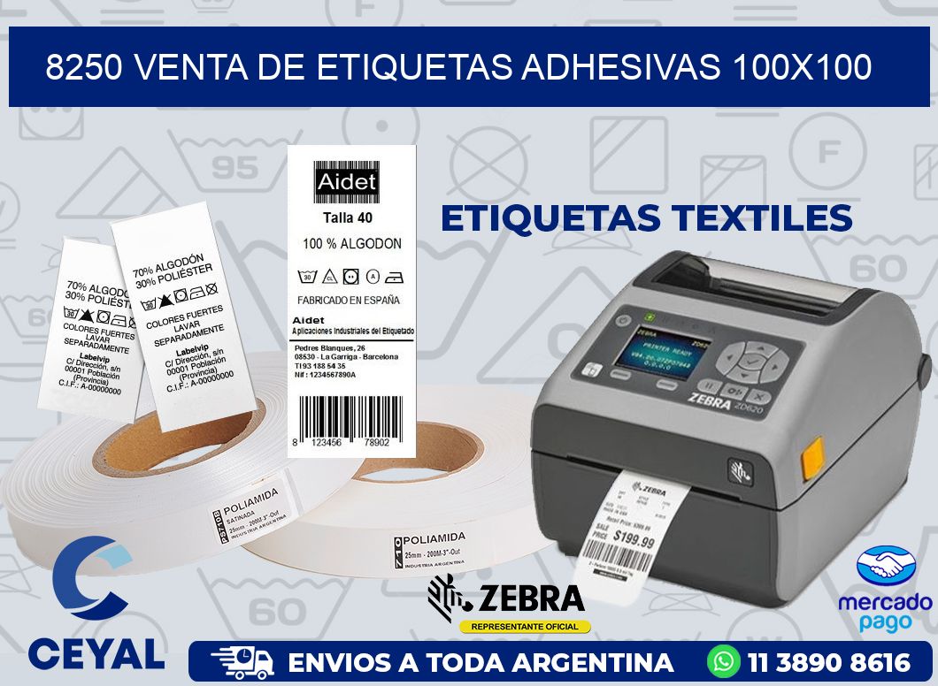 8250 VENTA DE ETIQUETAS ADHESIVAS 100X100