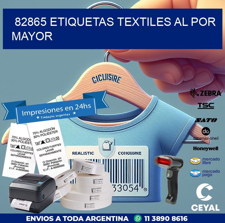 82865 ETIQUETAS TEXTILES AL POR MAYOR
