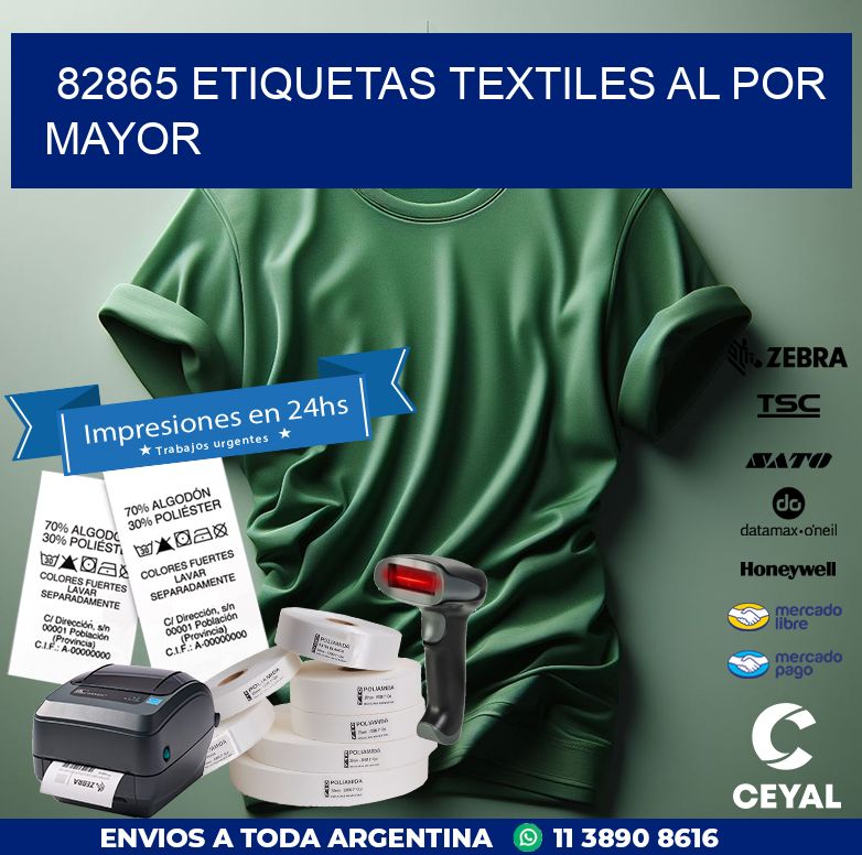 82865 ETIQUETAS TEXTILES AL POR MAYOR
