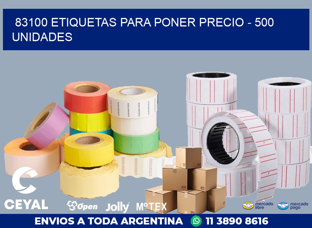 83100 ETIQUETAS PARA PONER PRECIO - 500 UNIDADES
