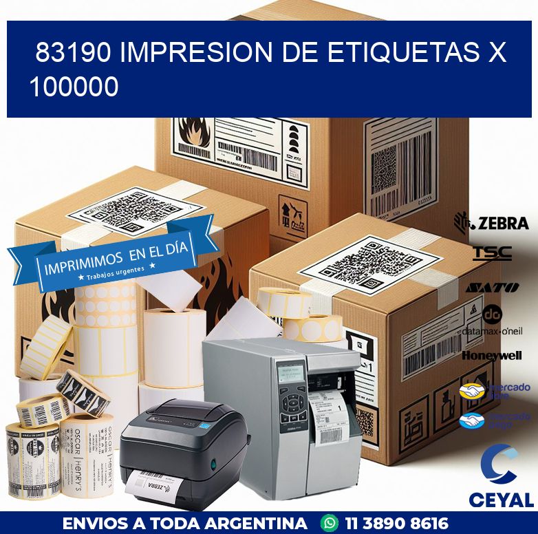 83190 IMPRESION DE ETIQUETAS X 100000
