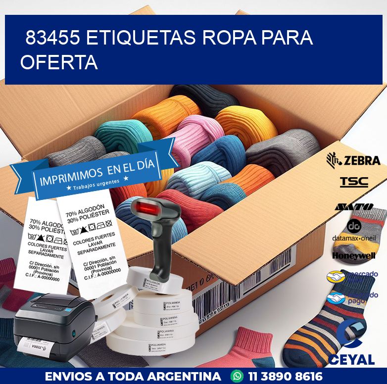 83455 ETIQUETAS ROPA PARA OFERTA