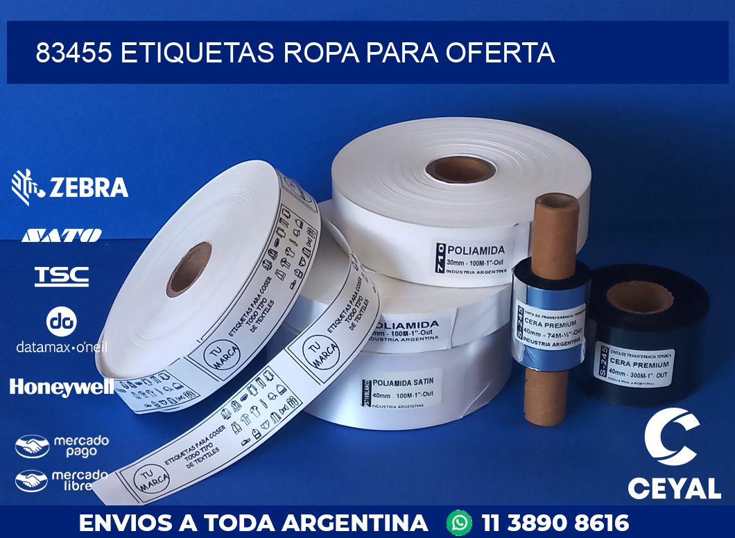 83455 ETIQUETAS ROPA PARA OFERTA