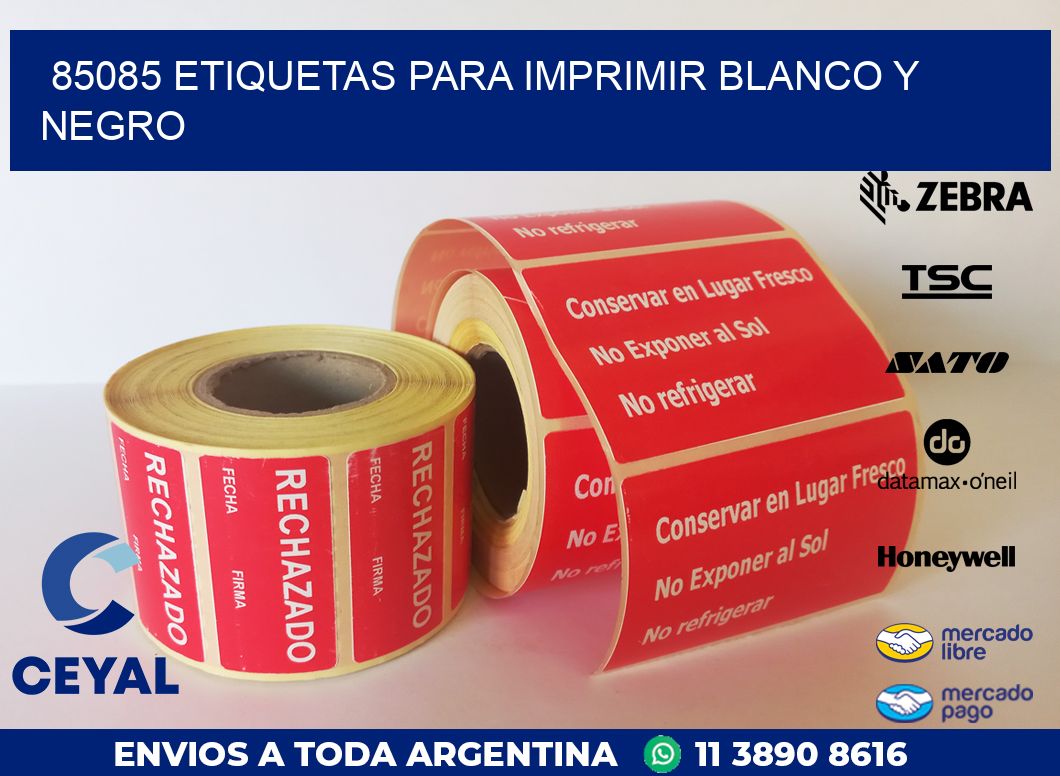 85085 ETIQUETAS PARA IMPRIMIR BLANCO Y NEGRO