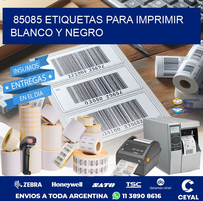 85085 ETIQUETAS PARA IMPRIMIR BLANCO Y NEGRO