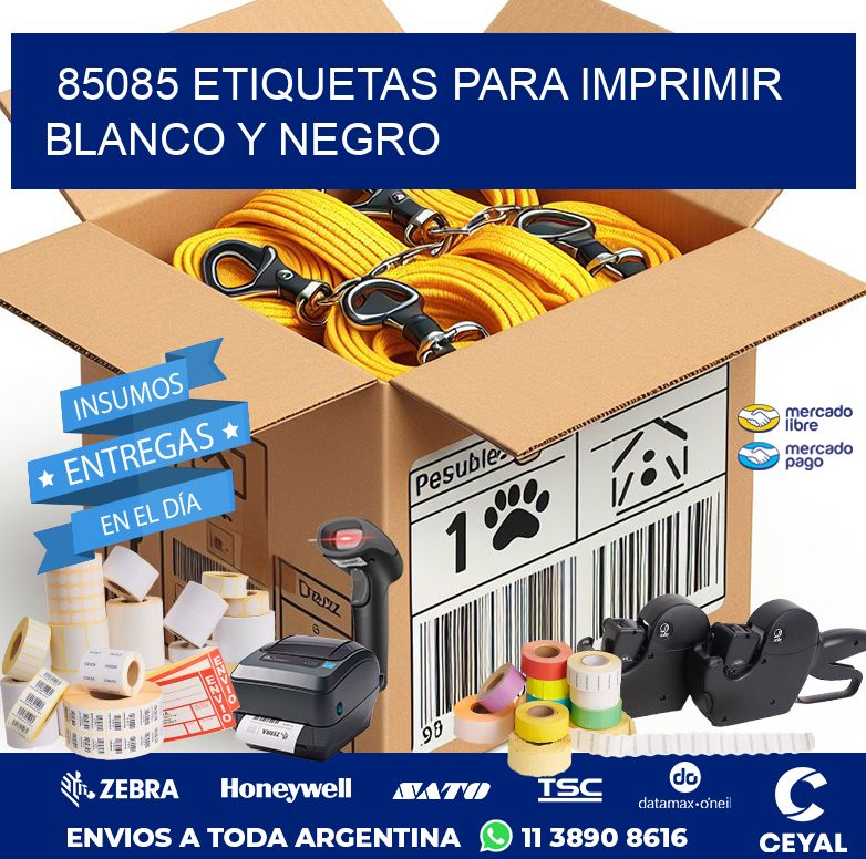 85085 ETIQUETAS PARA IMPRIMIR BLANCO Y NEGRO